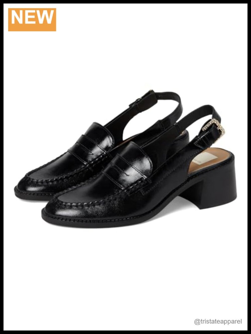Heeled Loafer Pull-On Round Toe Block Heel Polyurethane Casual Party Shoe